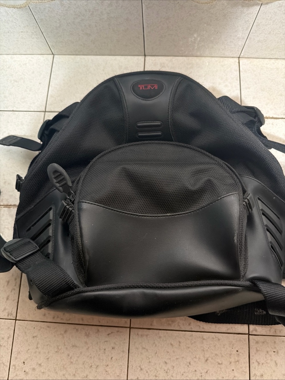 Tumi T2 Black Ballistic Nylon Multi Compartment Travel Rucksack waist pack